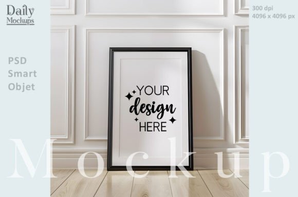 Download Black Frame Psd Mockup, White Boho Frame - Psd mockup Collection