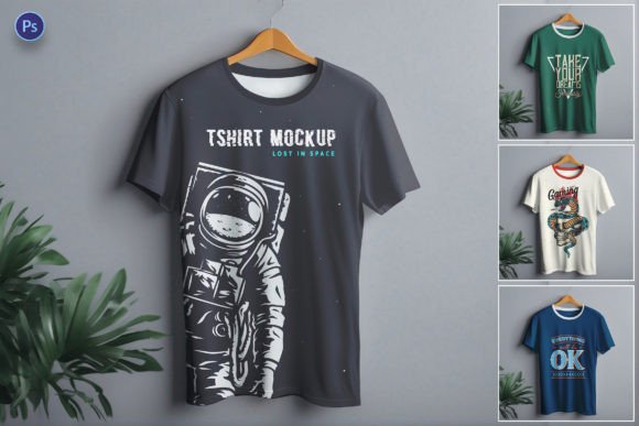 Download Hanging Round Neck T-shirt PSD Mockup - Psd mockup Collection