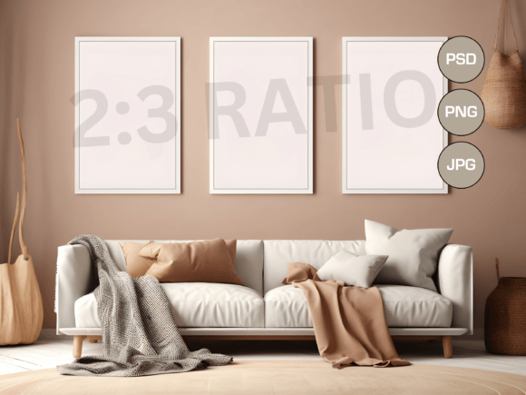 Download Set of 3 Mockup Frames, Boho, PSD Mockup - Psd mockup Collection