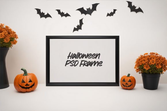 Download Halloween Horizontal Frame PSD Mockup - Psd mockup Collection