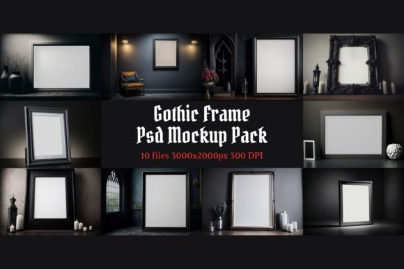 Download Gothic Frame Psd Mockup Pack - Psd mockup Collection