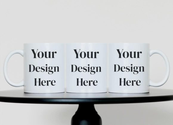 Download White Coffee Mug Mockup Three Mugs PSD - Mug mockup Collection