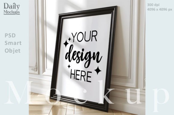 Download Black Frame Psd Mockup, White Boho Frame - Psd mockup Collection